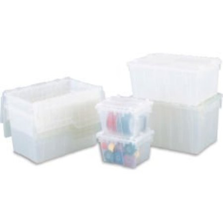 LEWISBINS ORBIS Flipak® Attached Lid Container FP06 - 15-1/5 x 10-9/10 x 9-7/10, Clear FP06-DECLSLX